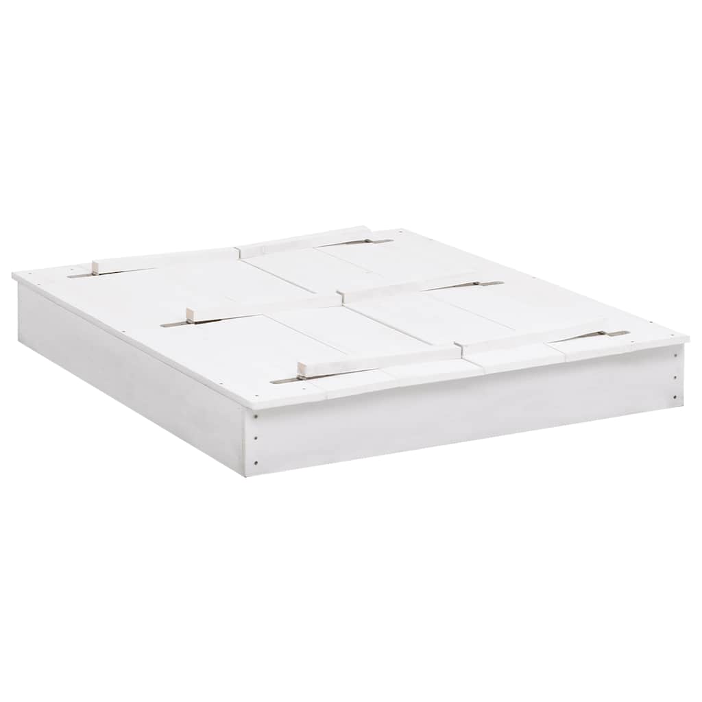 Caixa de areia 95x90x15 cm madeira de abeto branco