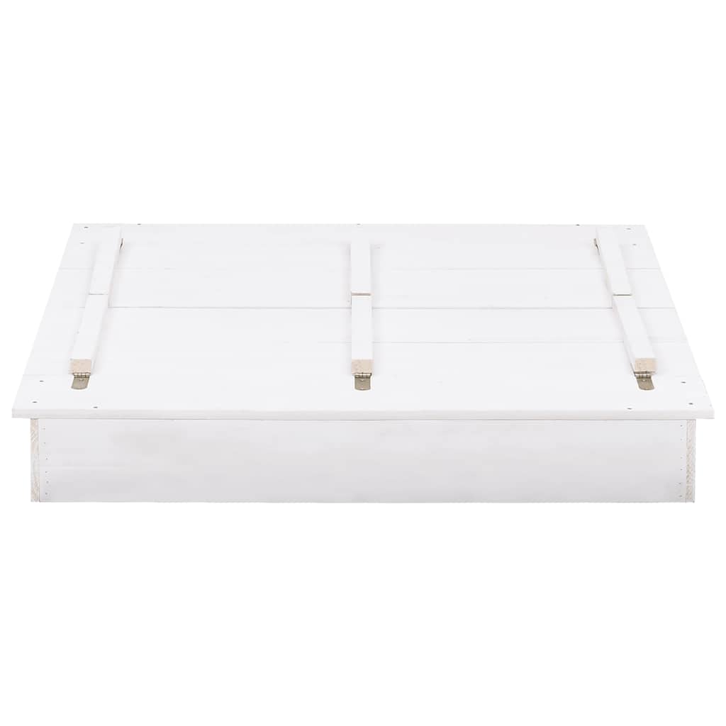 Caixa de areia 95x90x15 cm madeira de abeto branco