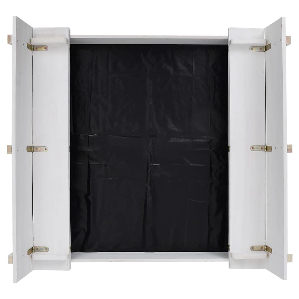 Caixa de areia 95x90x15 cm madeira de abeto branco