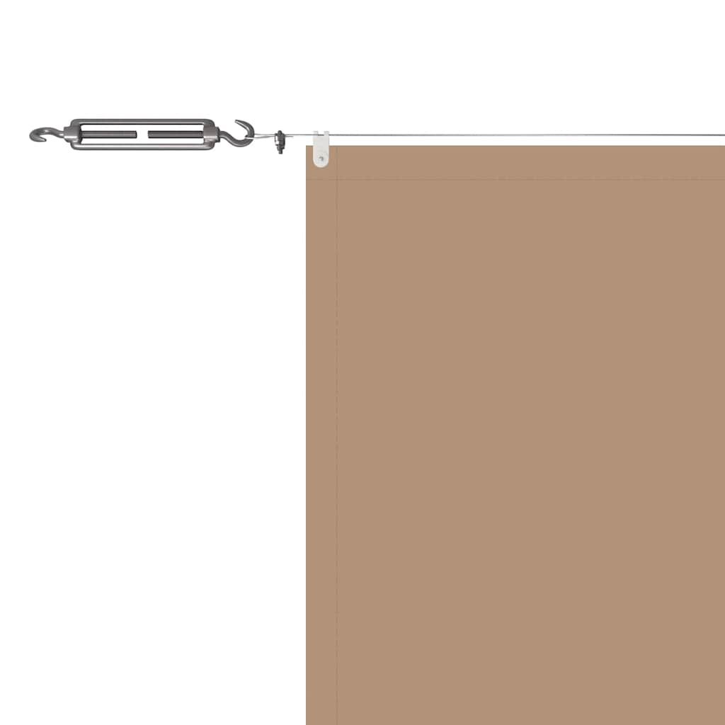 Toldo vertical 140x800 cm tecido oxford cinza-acastanhado