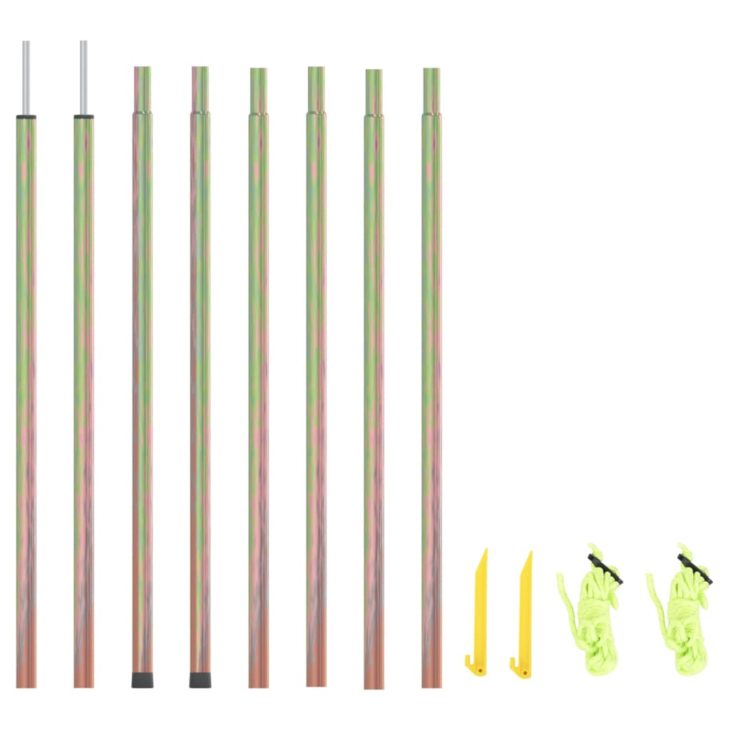 Postes para para-sol estilo vela 2 pcs 200 cm aço galvanizado