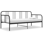 Sofá-cama 90x200 cm metal preto