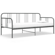 Sofá-cama 90x200 cm metal cinzento