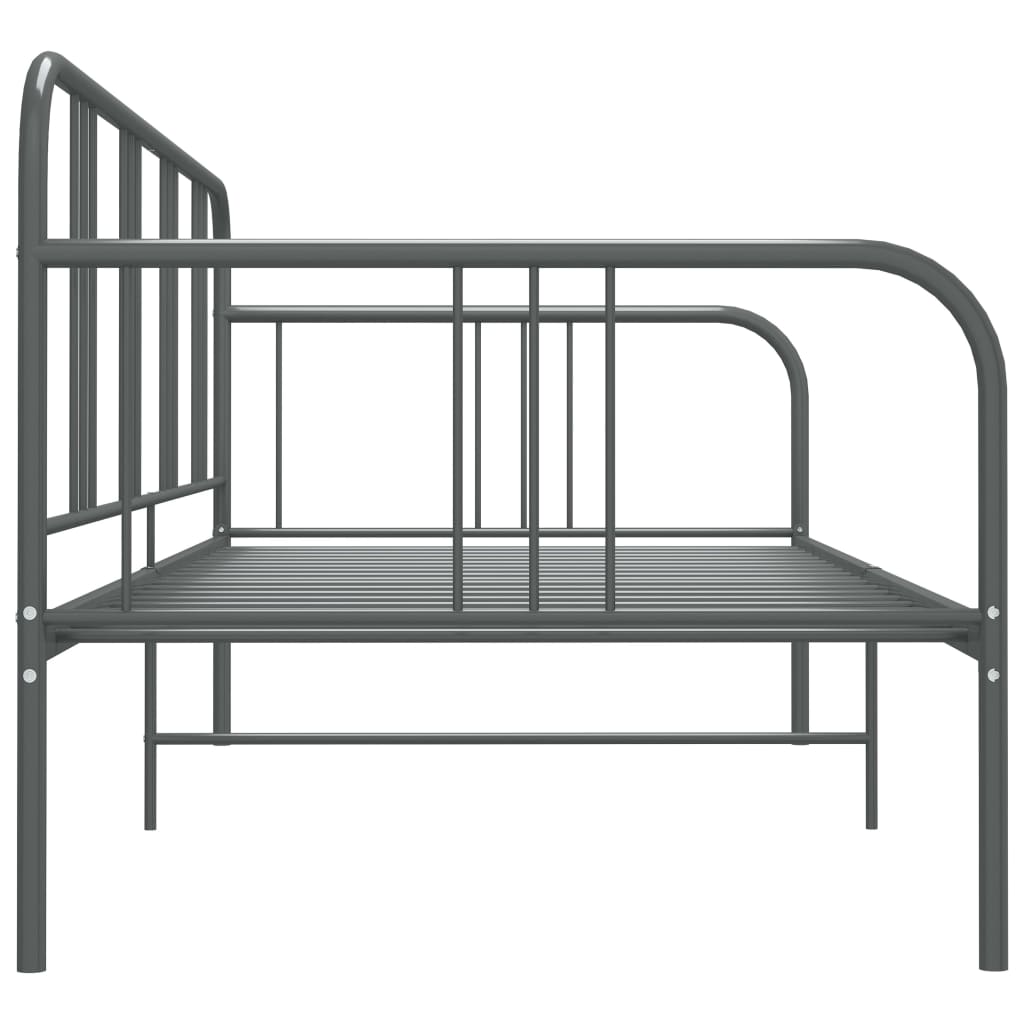 Sofá-cama 90x200 cm metal cinzento
