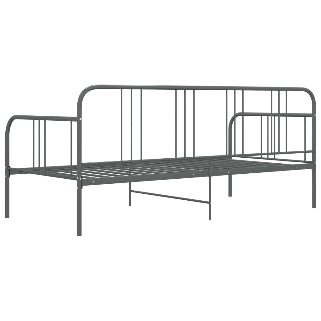 Sofá-cama 90x200 cm metal cinzento