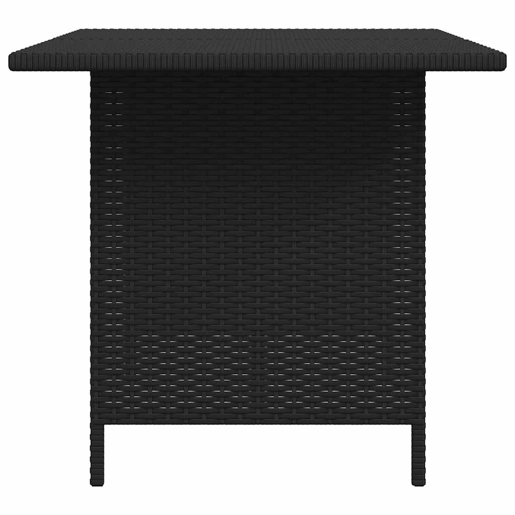 Mesa de jantar para jardim 110x70x65 cm vime PE preto