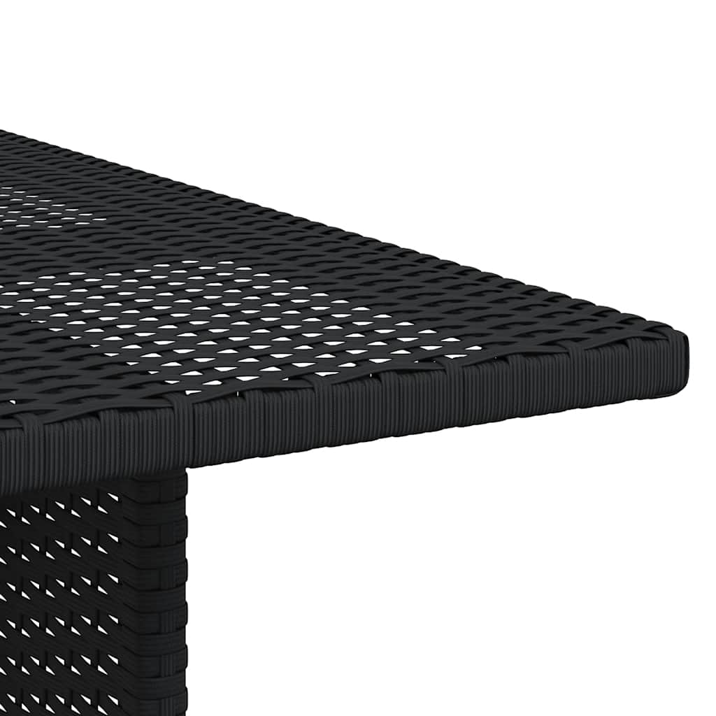 Mesa de jantar para jardim 110x70x65 cm vime PE preto