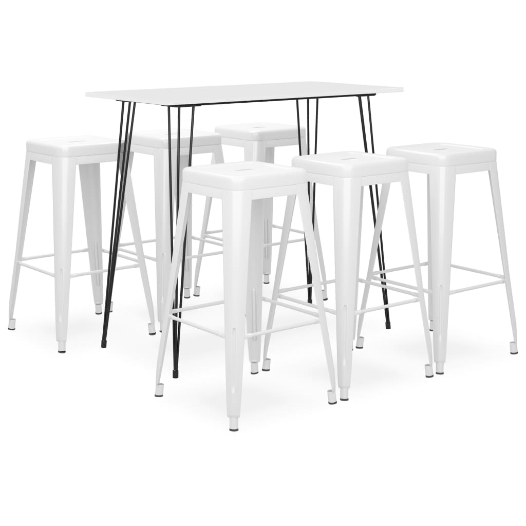 5 pcs conjunto de bar branco