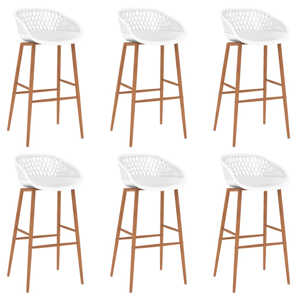 7 pcs conjunto de bar branco e cinzento