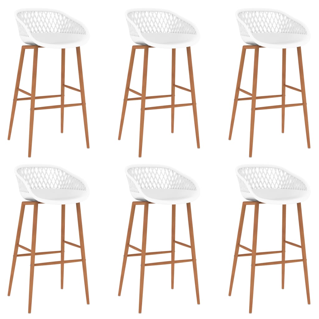 7 pcs conjunto de bar branco e cinzento