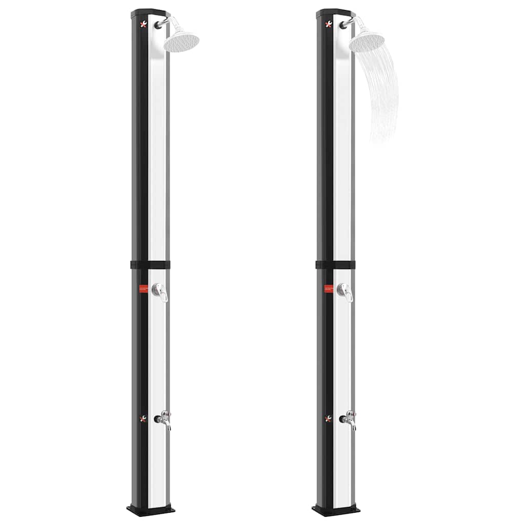 Chuveiro solar de exterior c/ cabeça e torneira 35 L