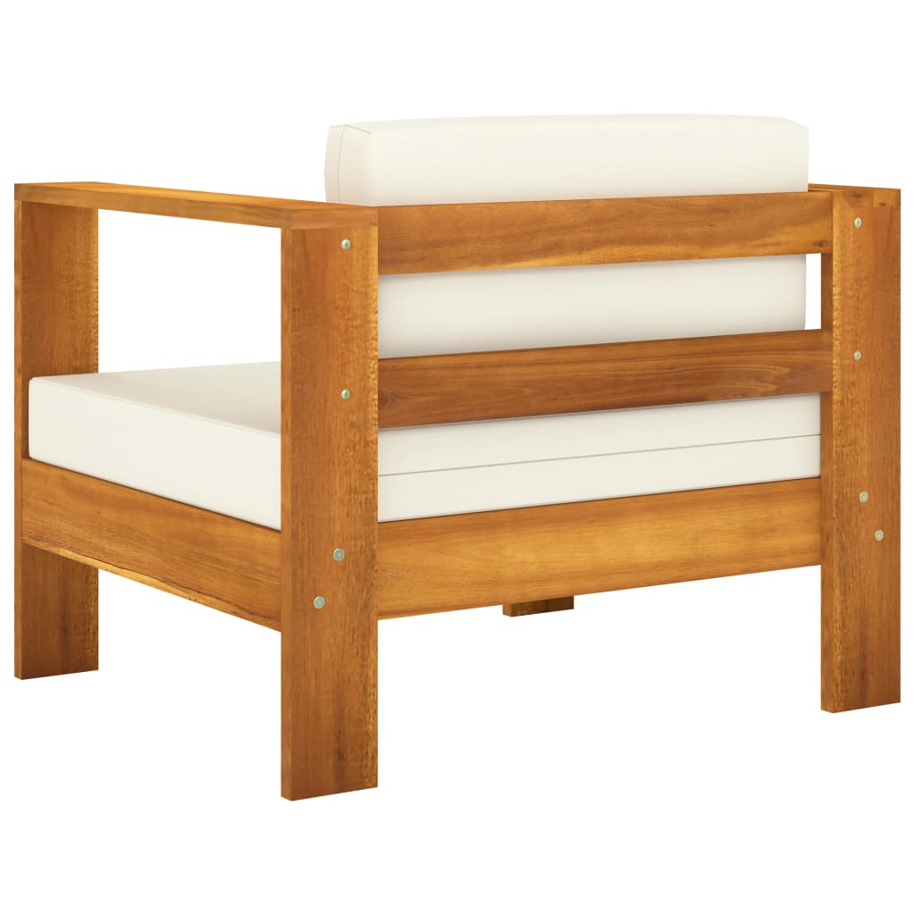 Conjunto de lounge de jardim com 9 peças e almofadas 100x60 cm madeira de acácia