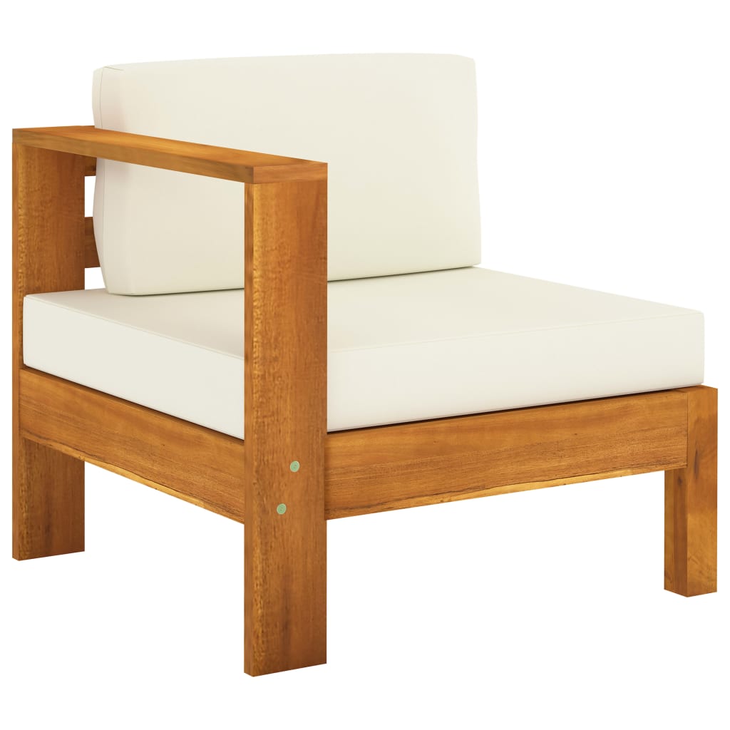 Conjunto de lounge de jardim com 9 peças e almofadas 100x60 cm madeira de acácia
