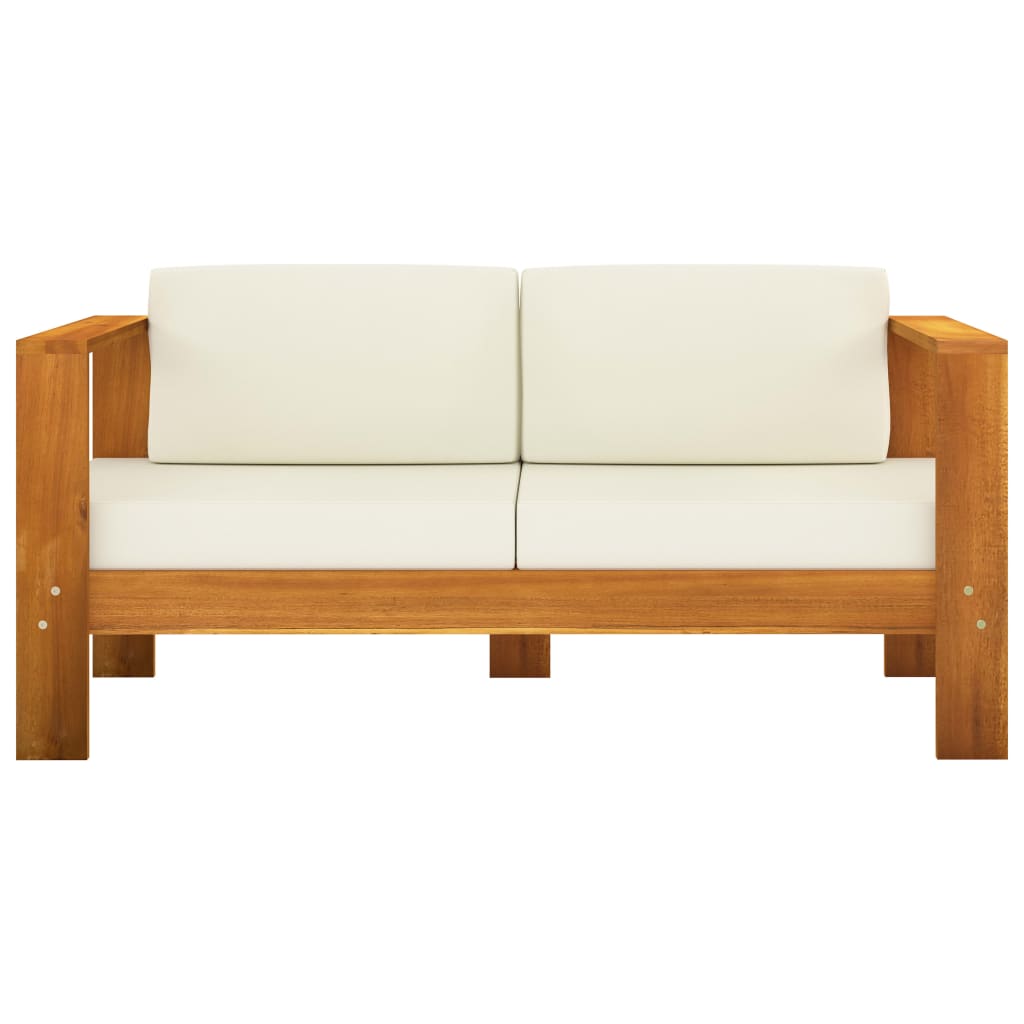 Conjunto de lounge de jardim com 9 peças e almofadas 100x60 cm madeira de acácia