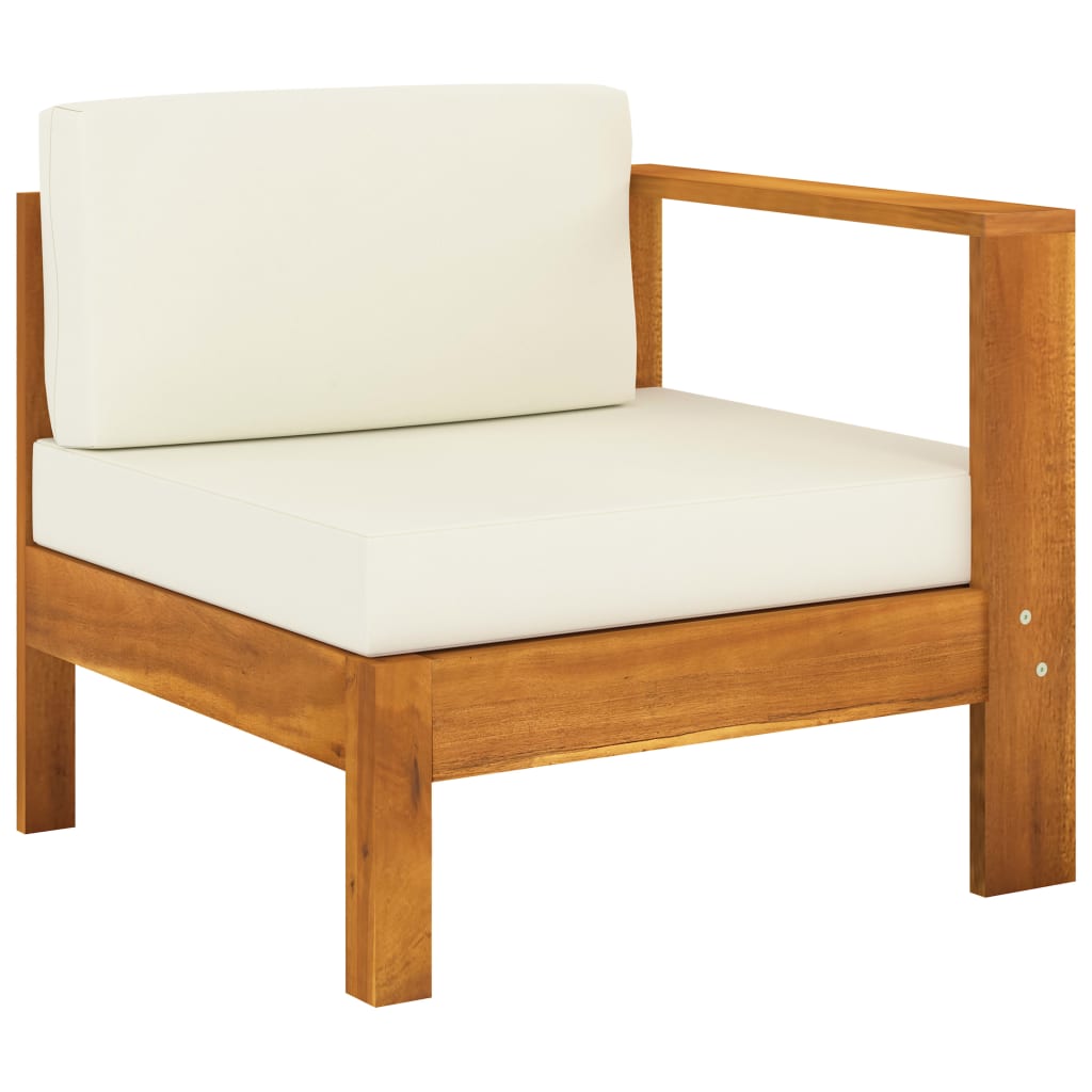 Conjunto de lounge de jardim com 9 peças e almofadas 100x60 cm madeira de acácia