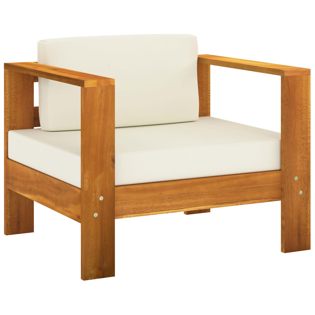 Conjunto de 10 peças de lounge de jardim com almofadas 100x60 cm madeira de acácia