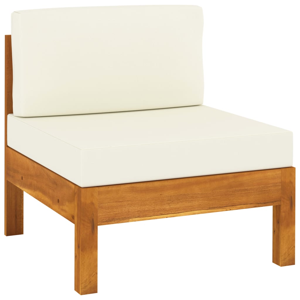 Conjunto de 10 peças de lounge de jardim com almofadas 100x60 cm madeira de acácia