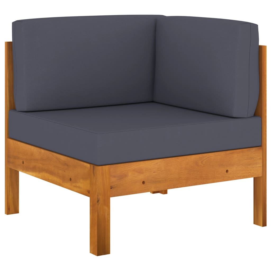Conjunto de lounge de jardim com 9 peças e almofadas 100x60 cm madeira de acácia