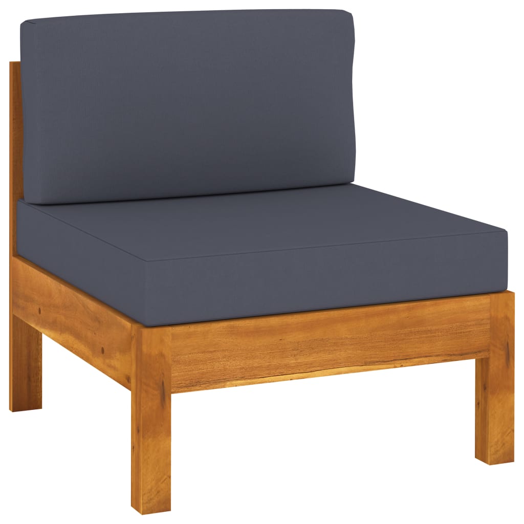 Conjunto de 10 peças de lounge de jardim com almofadas 100x60 cm madeira de acácia