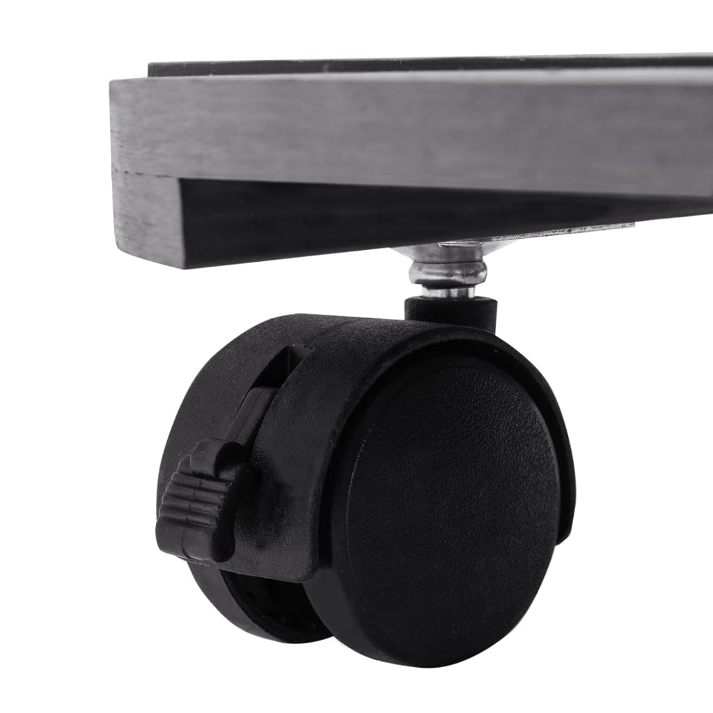 Suportes com rodas para vasos 2 pcs 30x30x7,5 cm WPC cinzento