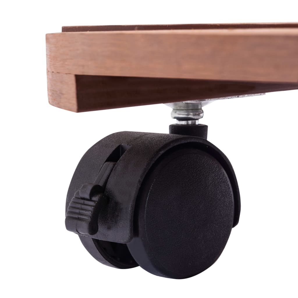 Suportes com rodas para vasos 2 pcs 30x30x7,5 cm WPC cinzento