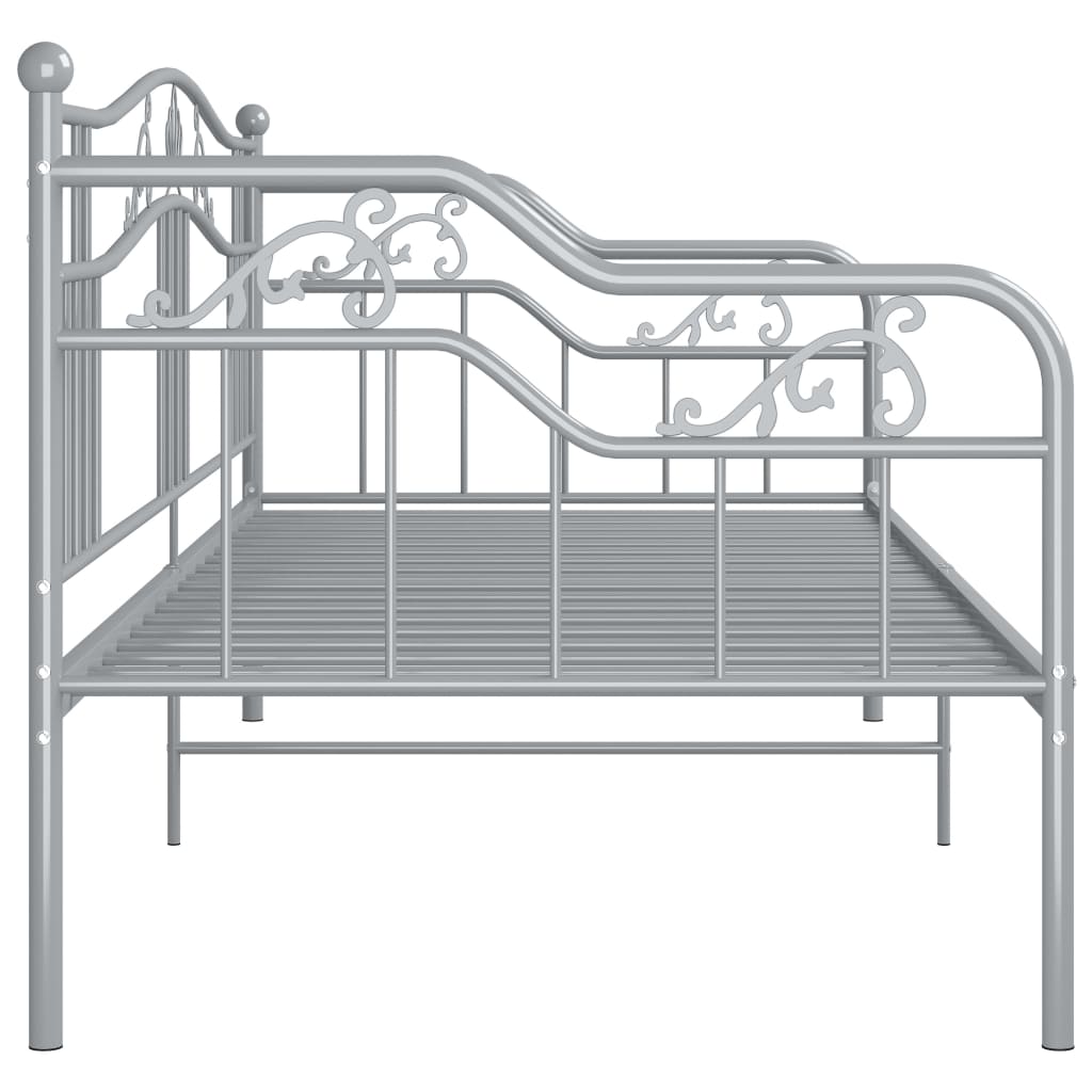 Sofá-cama 90x200 cm metal cinzento