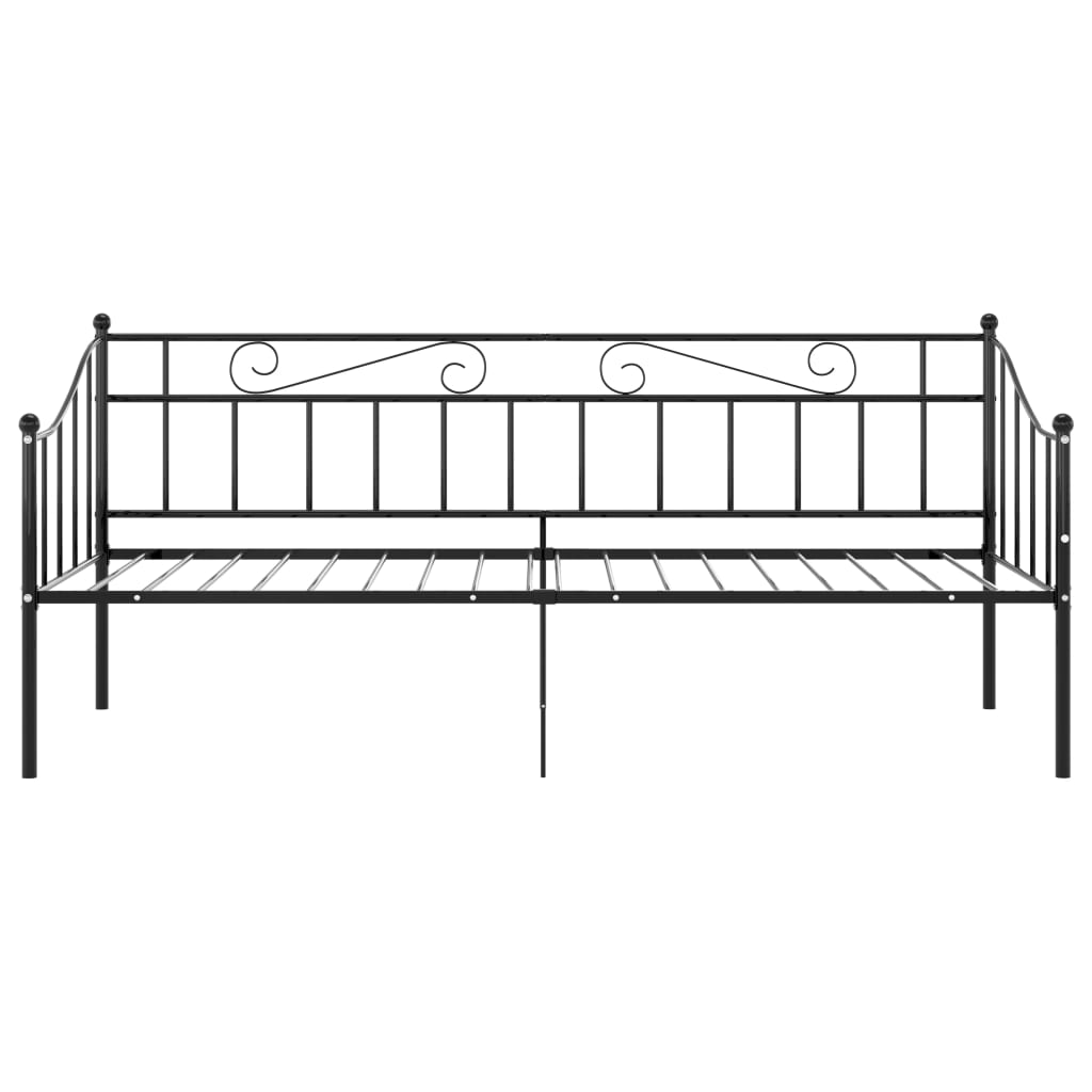 Sofá-cama 90x200 cm metal preto
