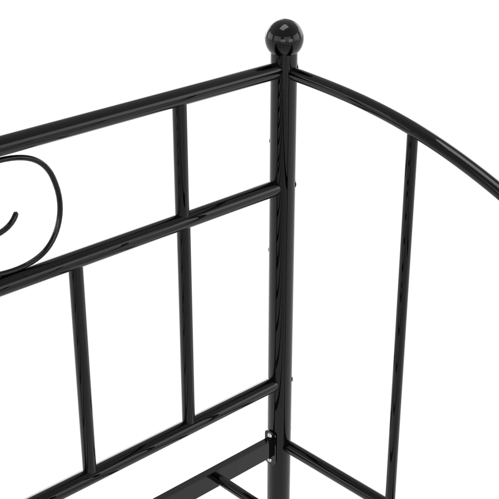 Sofá-cama 90x200 cm metal preto