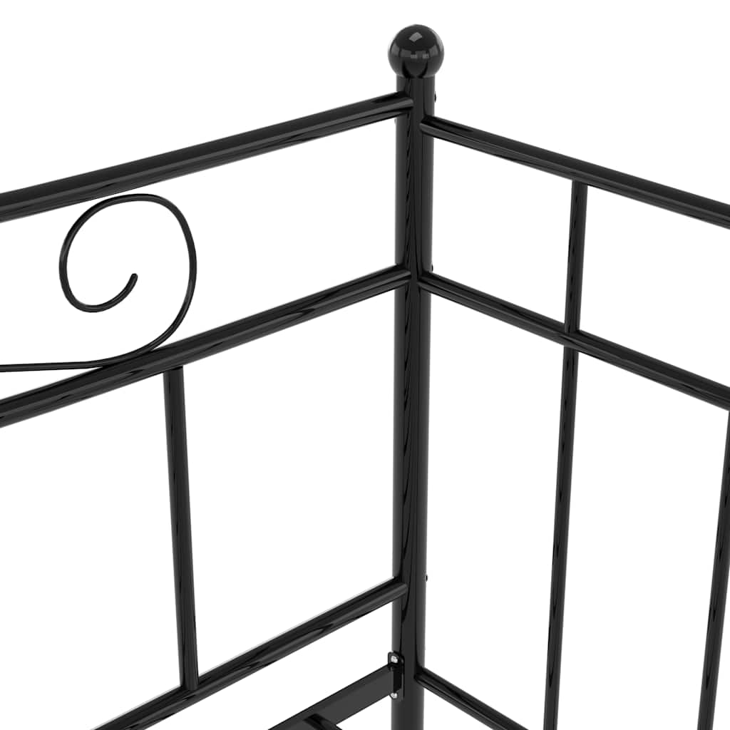 Sofá-cama 90x200 cm metal preto