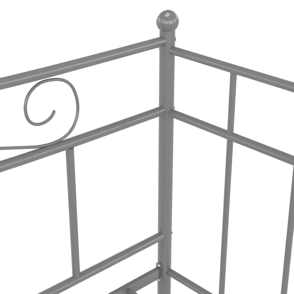 Sofá-cama 90x200 cm metal cinzento