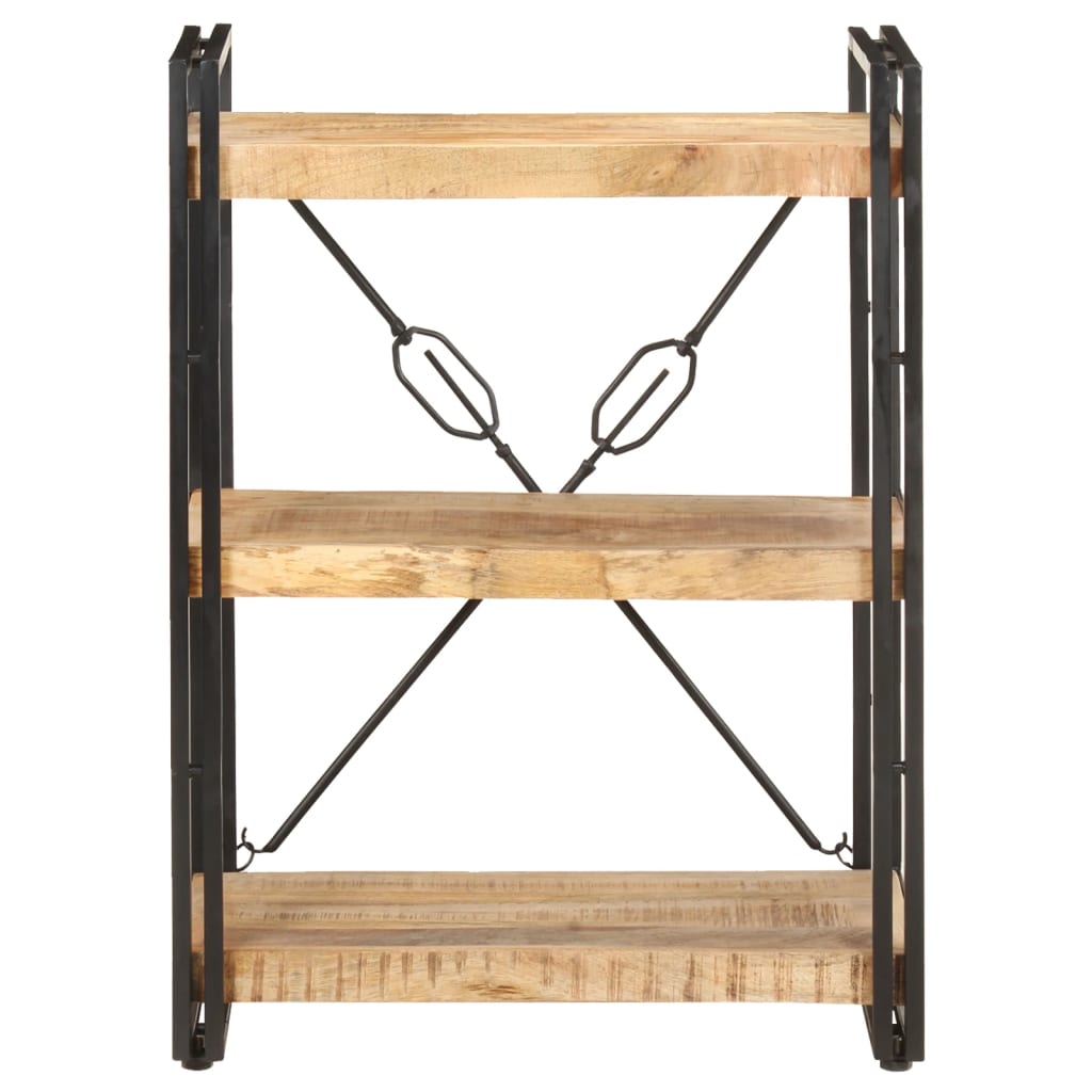 Estante com 3 prateleiras 60x30x80 cm madeira mangueira maciça