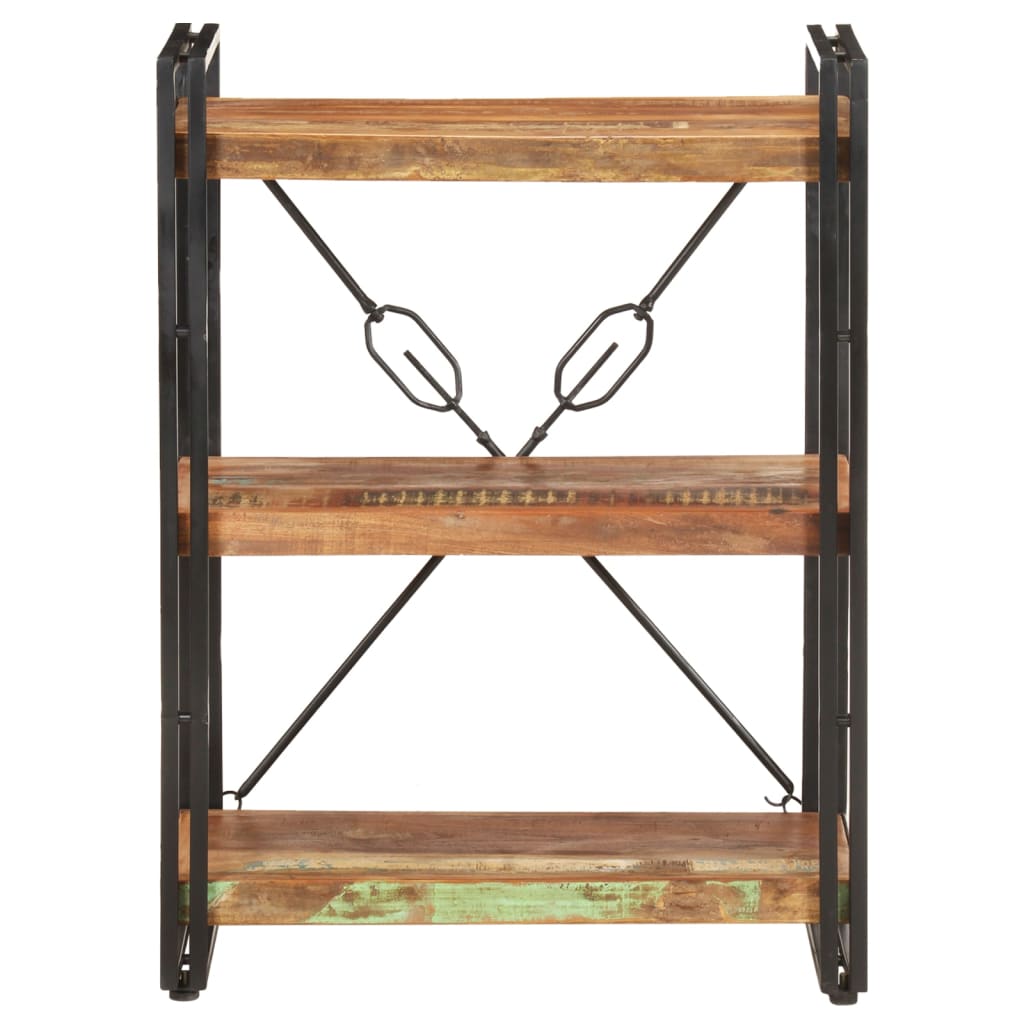 Estante c/ 3 prateleiras 60x30x80 cm madeira recuperada maciça