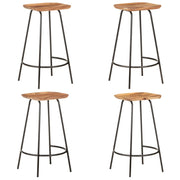Bancos de bar 4 pcs madeira de acácia maciça