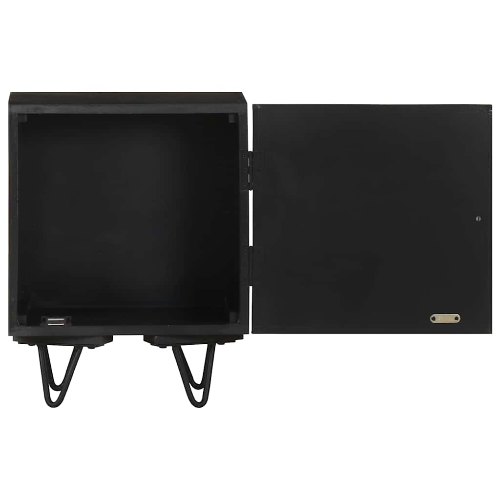 Mesa de cabeceira c/ frente bronze 40x30x50 cm mangueira maciça