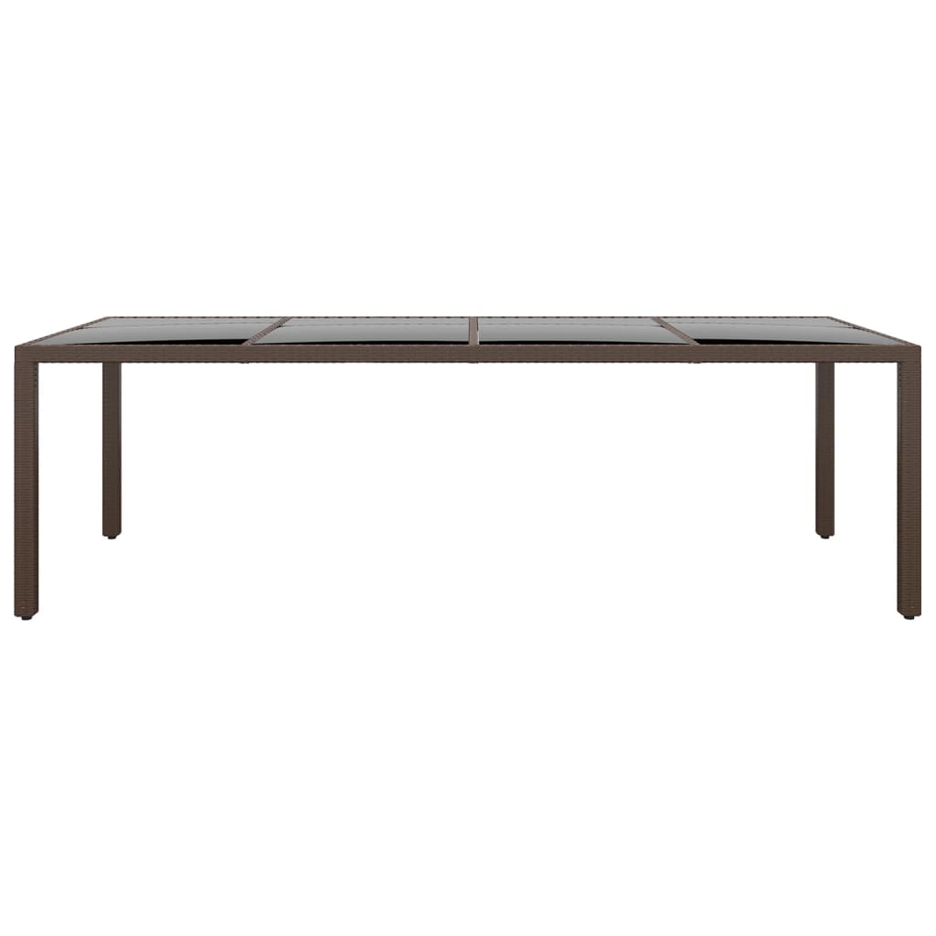 11 pcs conjunto de jantar para jardim vime PE bege