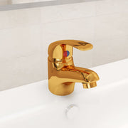 Torneira misturadora de lavatório 13x10 cm dourado