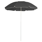 Guarda-sol de jardim com poste de aço 180 cm antracite