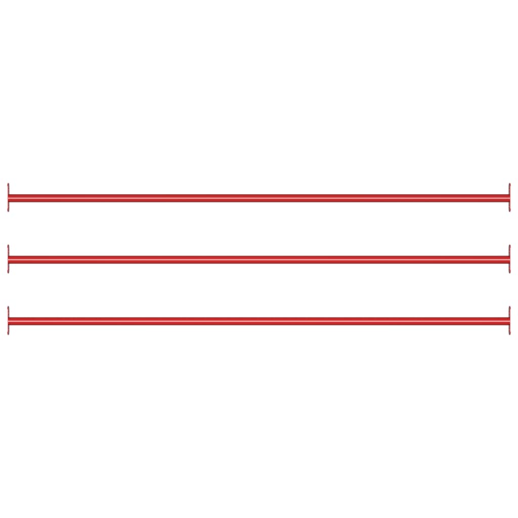 Barras suspensas para crianças 3 pcs 125 cm aço vermelho