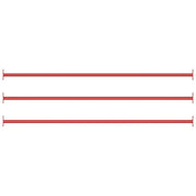 Barras suspensas para crianças 3 pcs 125 cm aço vermelho