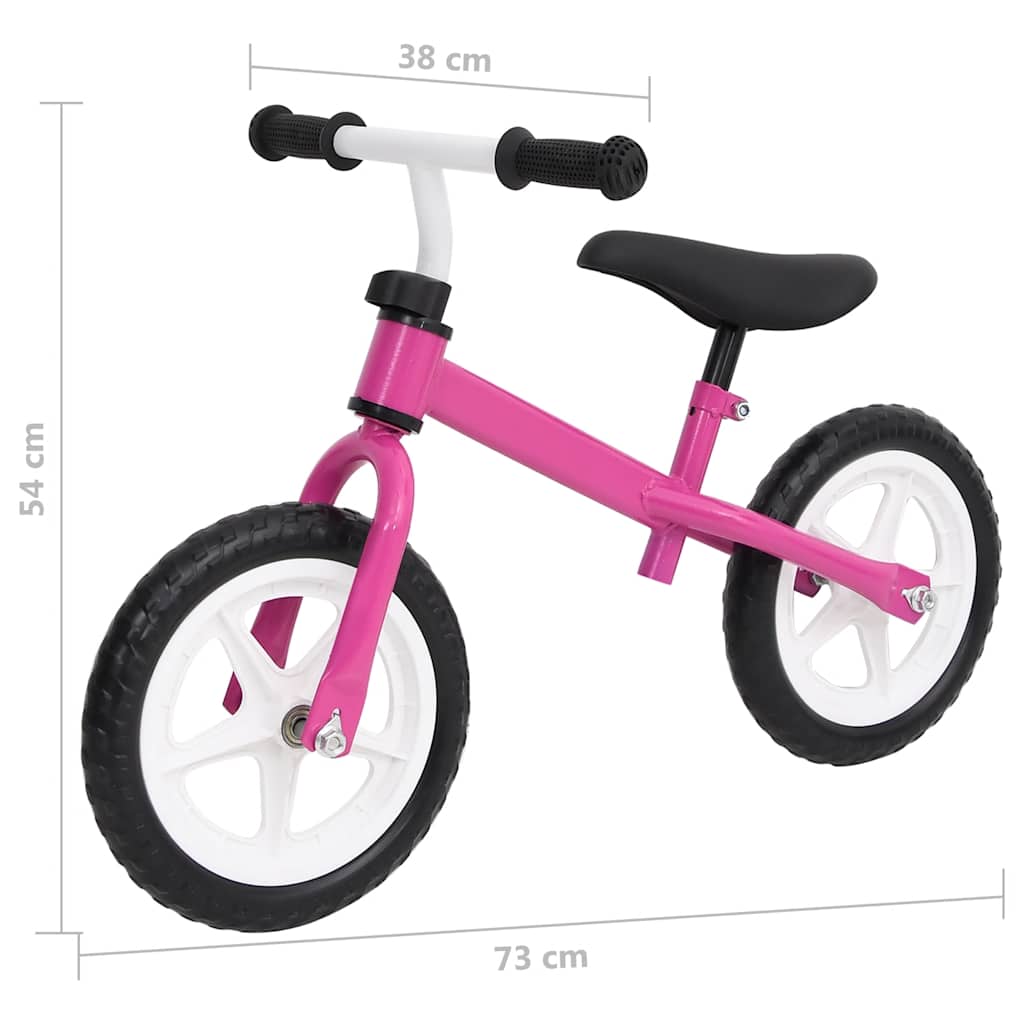 Bicicleta de equilíbrio com rodas de 9,5" rosa