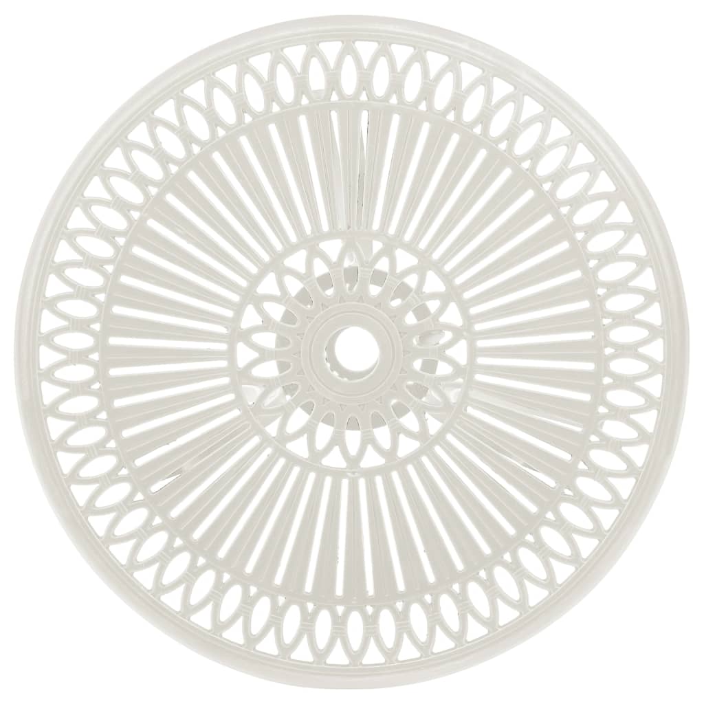 3 pcs conjunto de bistrô alumínio fundido branco