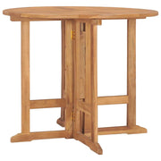 Mesa de jantar para jardim dobrável Ø90x75 cm teca maciça