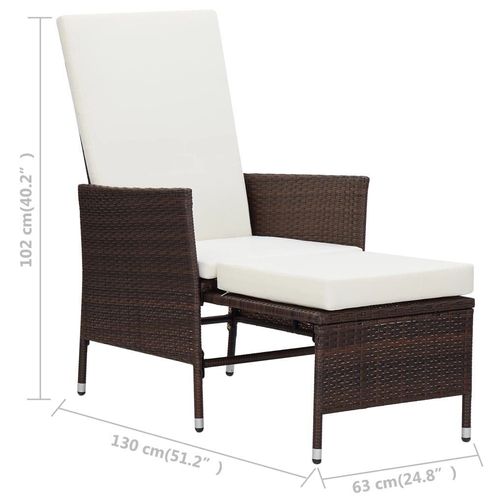 3 pcs conjunto lounge de jardim c/ almofadões vime PE cinzento