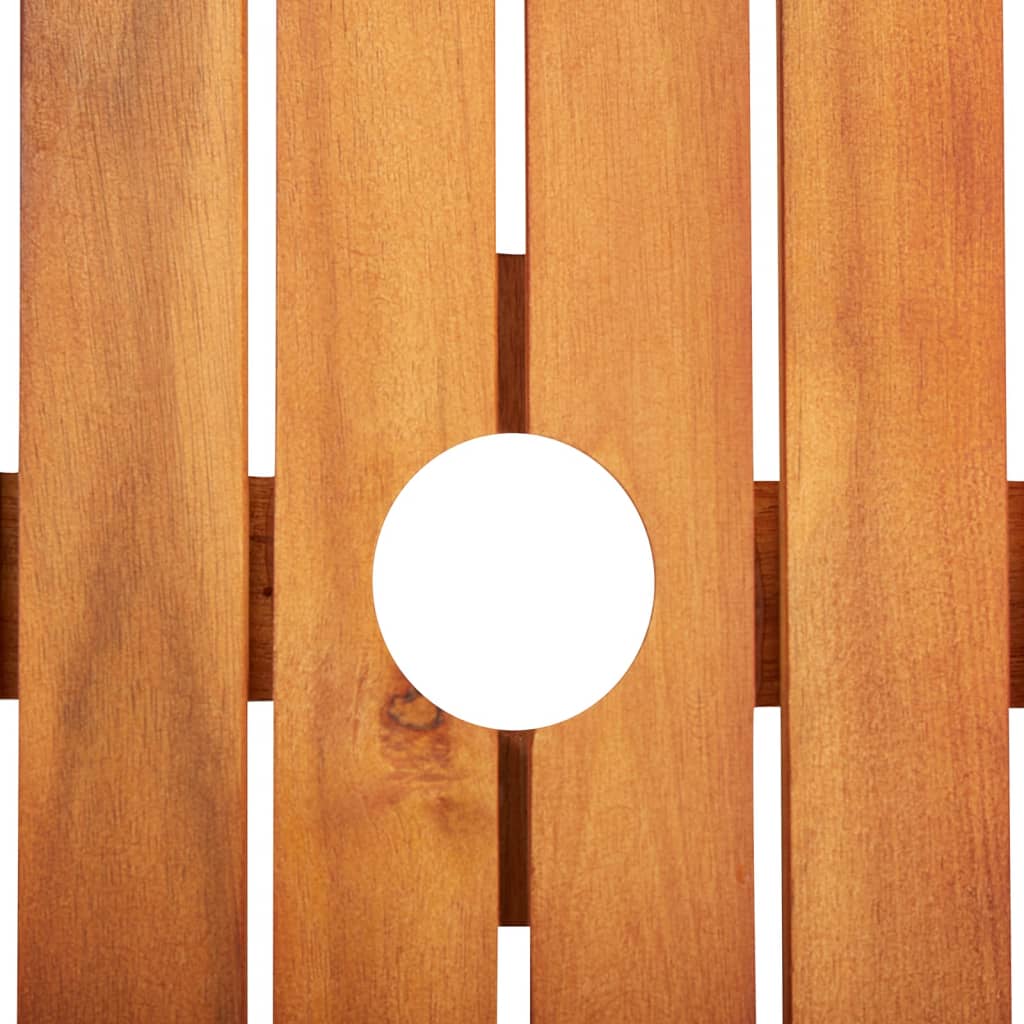 7 pcs conjunto de jantar p/ jardim c/ almofadões acácia maciça