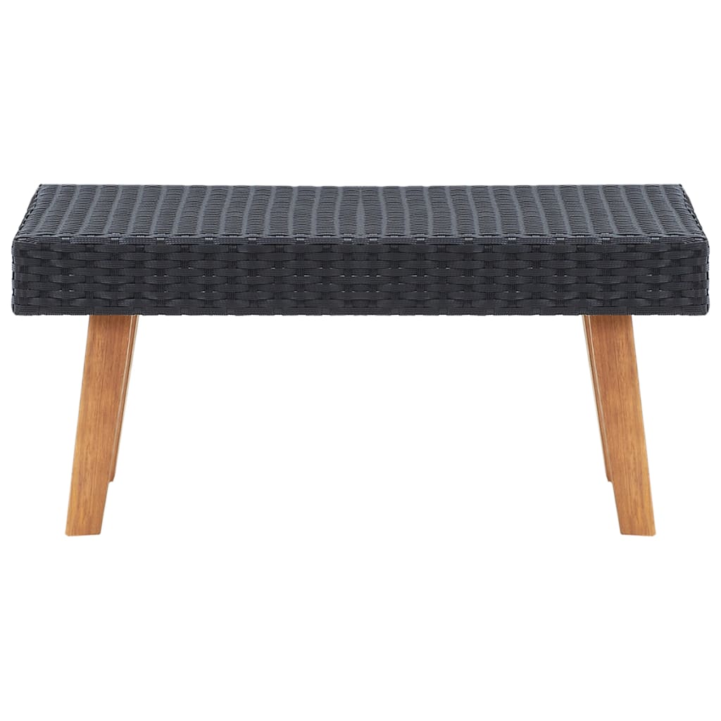 3 pcs conjunto lounge de jardim c/ almofadões vime PE bege