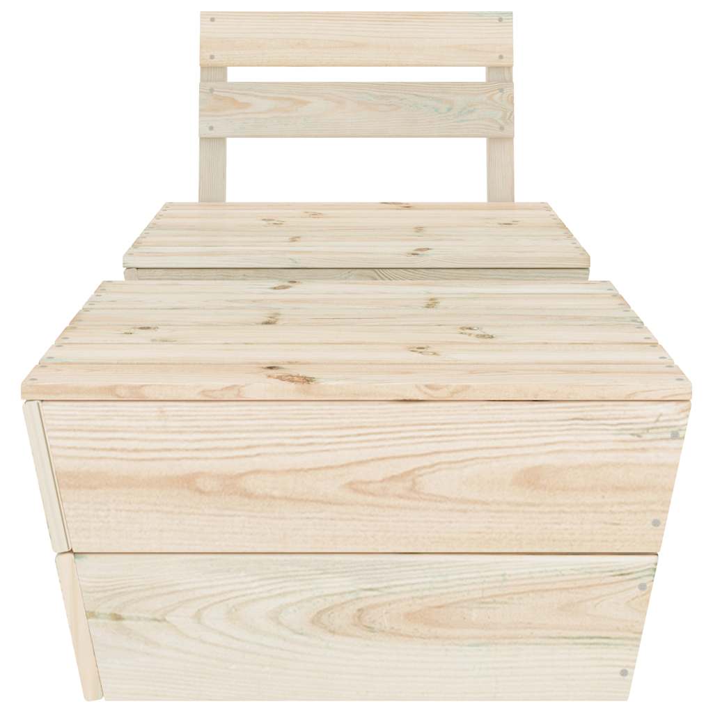 2 pcs conjunto lounge de jardim madeira de abeto impregnada