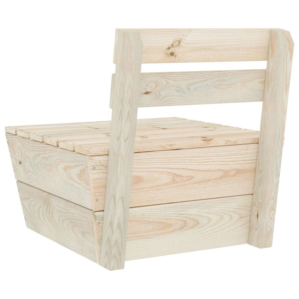 2 pcs conjunto lounge de jardim madeira de abeto impregnada