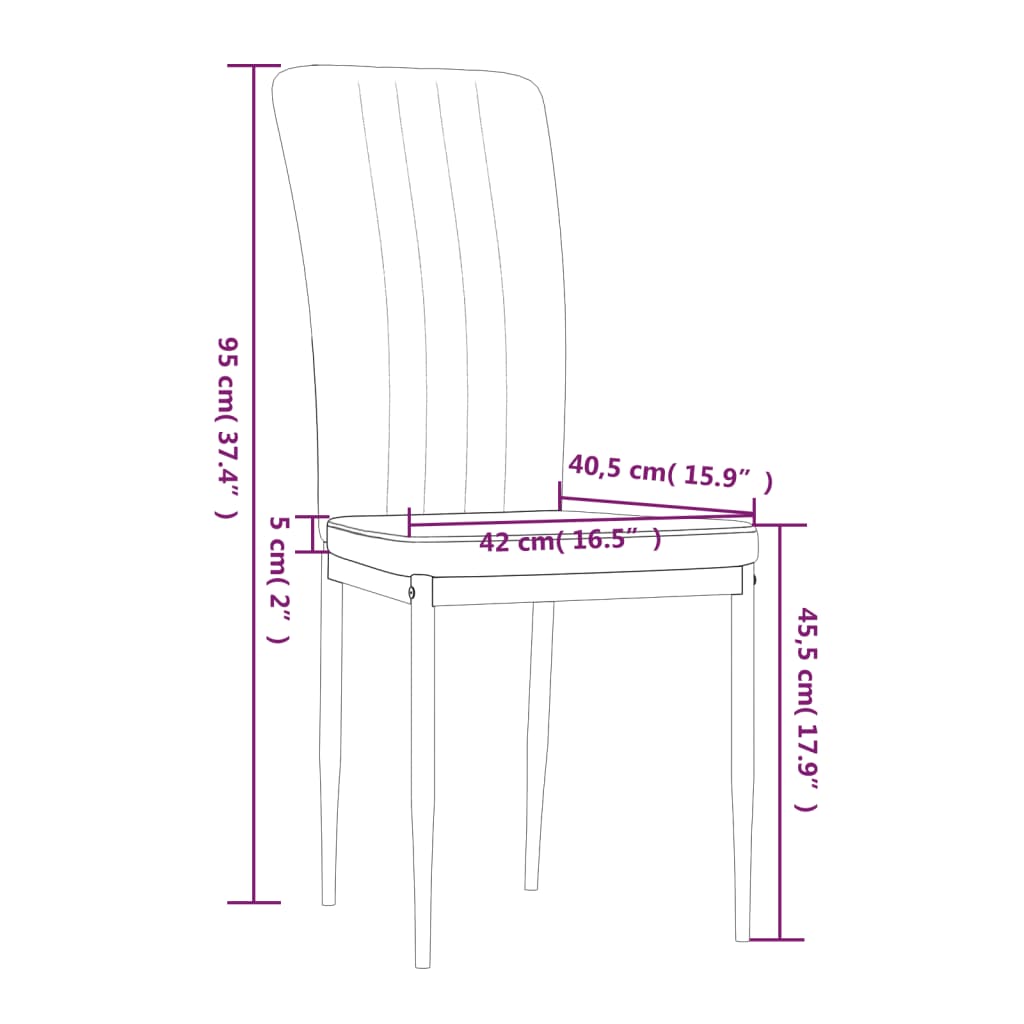 Cadeiras de jantar 2 pcs veludo cinzento-escuro