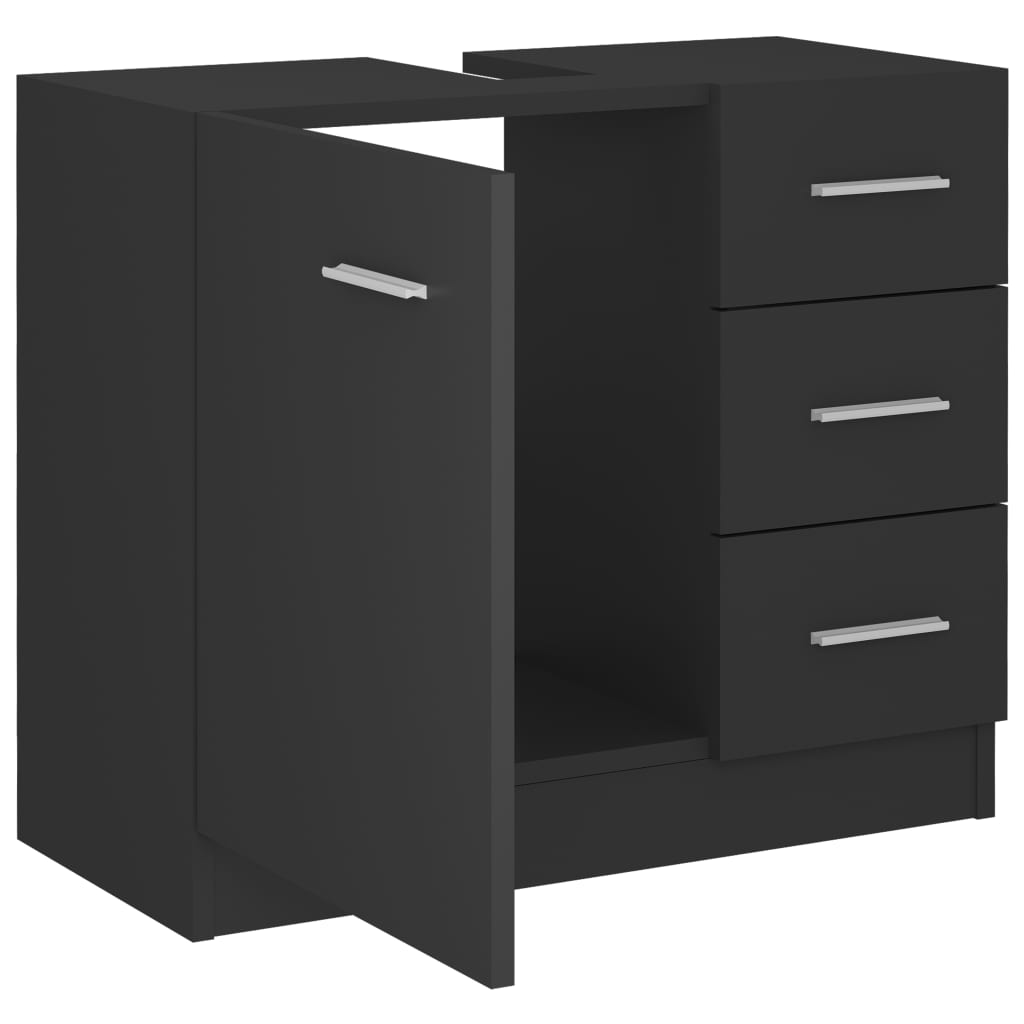 Armário de lavatório 63x30x54 cm derivados de madeira branco