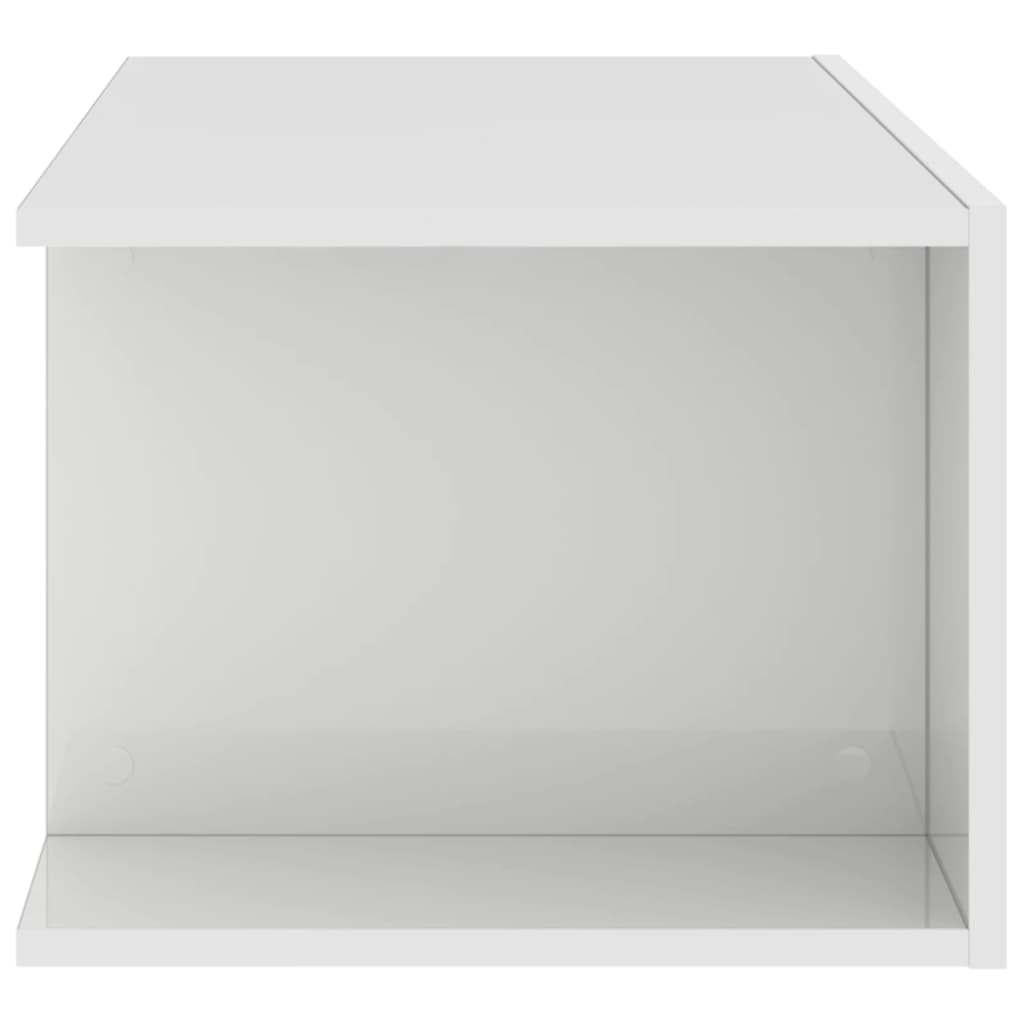Móvel de TV com luzes LED 90x39x30 cm branco brilhante